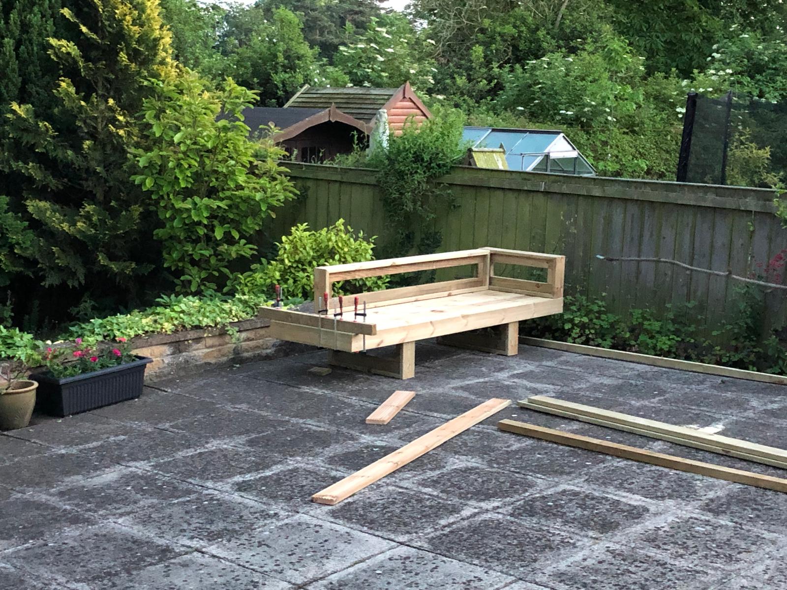 Woodwork - Corner Bench Completed